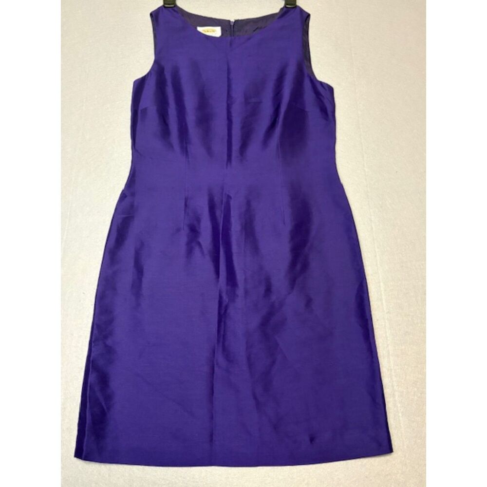 Talbots Petites Sheath Dress Size 10 Royal Purple Pure Silk Lined